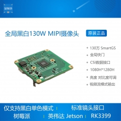Global shutter全局黑白130W MIPI摄像头 树莓派 Jetson SmartGS 